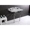 Kingston Brass 36 Carrara Marble Console Sink with Brass Legs, Marble WhitePolished Nickel LMS36MB6 - alternate 2